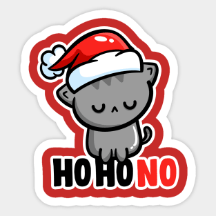 Ho Ho No Christmas Cat Sticker